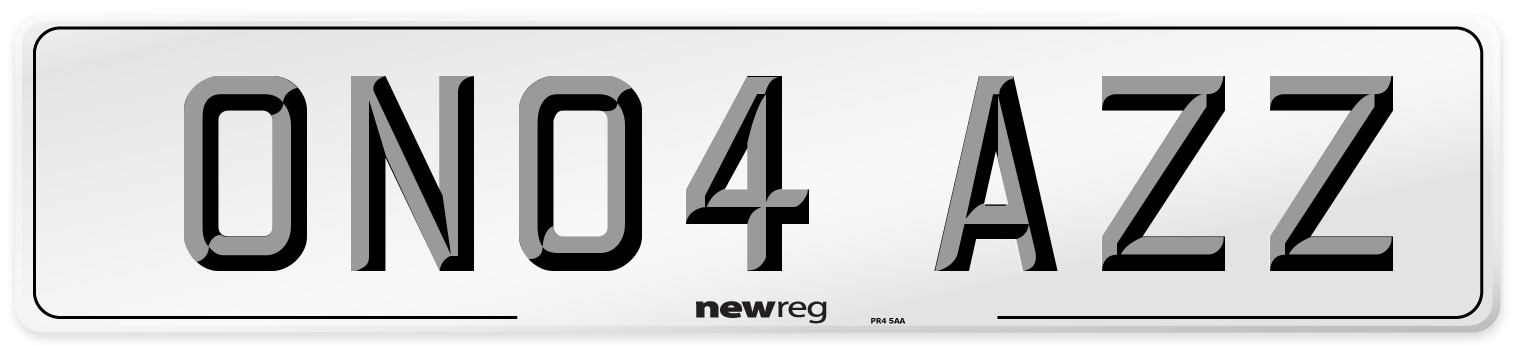 ON04 AZZ Number Plate from New Reg